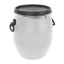 Бочка пластиковая 48 л с хомутом белая в Рыбинске