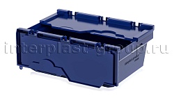 Вкладываемый контейнер KV 6422 с распашной крышкой темно-синий