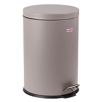 Ведро-контейнер для мусора (урна) с педалью LAIMA Classic, 20 л, серое, матовое, металл, со съемным внутренним ведром в Рыбинске