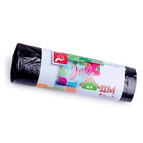 Мешки для мусора 30 л, черные, в рулоне 20 шт., ПНД, 6 мкм, 600х500 мм, Концепция Быта ЭкоДом, 601348 в Рыбинске