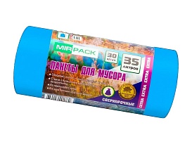 Мешки для мусора 35 л, ароматизированные, синие, в рулоне 30 шт., ПНД, 12 мкм, 640х500 мм, EXTRA, 3530661 в Рыбинске