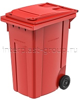 Мусорный контейнер 360 л красный 360 красный в Рыбинске
