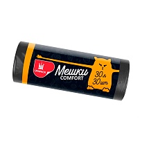 Мешки для мусора 30 л, черные, в рулоне 30 шт., ПНД, 7 мкм, 560х480 мм, Comfort, М0291 (МН 30-30ч) в Рыбинске Мешки для мусора 30 л, черные, в рулоне 30 шт., ПНД, 7 мкм, 560х480 мм, Comfort, М0291 (МН 30-30ч) в Рыбинске