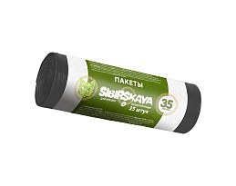 Мешки для мусора 30 л, черные, в рулоне 25 шт., ПНД, 7 мкм, 580х480 мм, SIBIRSKAYA, 101-003 S в Рыбинске