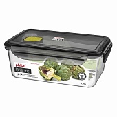 Контейнер для продуктов герметичный с клапаном Brilliant прямоугольный 1,35 л (черный)
