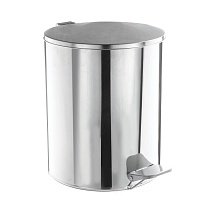 Ведро для мусора с педалью, усиленное, Титан, 15 л, нержавеющая сталь, хром в Рыбинске