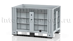 Контейнер iBox сплошной на полозьях с пробкой 2 дюйма серый