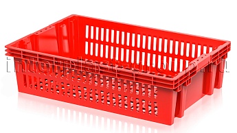 Ящик для овощей, фруктов и хлеба Евролоток красный в Рыбинске