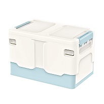 Ящик пластиковый складной белый, дно голубое, 370х240х240 мм в Рыбинске