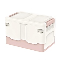 Ящик пластиковый складной белый, дно розовое, 370х240х240 мм в Рыбинске Ящик пластиковый складной белый, дно розовое, 370х240х240 мм в Рыбинске