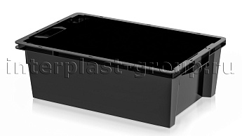 Ящик универсальный для овощей, фруктов и хлеба сплошной черный в Рыбинске