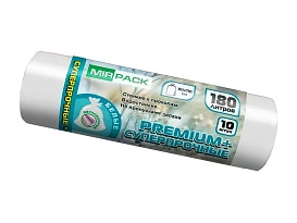 Мешки для мусора 180 л, ароматизированные, белые, в рулоне 10 шт., ПВД, 35 мкм, 1100х930 мм, PREMIUM+, 180105302 в Рыбинске Мешки для мусора 180 л, ароматизированные, белые, в рулоне 10 шт., ПВД, 35 мкм, 1100х930 мм, PREMIUM+, 180105302 в Рыбинске