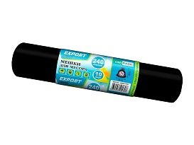 Мешки для мусора 240 л, черные, в рулоне 10 шт., ПВД 80 мкм, 1300х930 мм, EXPORT, exp 24010167 в Рыбинске Мешки для мусора 240 л, черные, в рулоне 10 шт., ПВД 80 мкм, 1300х930 мм, EXPORT, exp 24010167 в Рыбинске