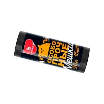 Мешки для мусора 90 л, черные, рулон 15 шт., ПНД, 20 мкм, 850х650 мм, Особопрочные, МП7825 в Рыбинске