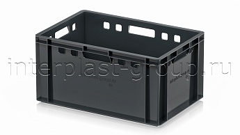 Ящик для мяса и колбасных изделий Е-3 темно-серый в Рыбинске Ящик для мяса и колбасных изделий Е-3 темно-серый в Рыбинске