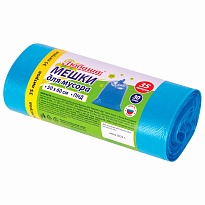 Мешки для мусора 35 л, синие, в рулоне 30 шт., ПНД, 10 мкм, 600х500 мм, Любаша, 608091 в Рыбинске Мешки для мусора 35 л, синие, в рулоне 30 шт., ПНД, 10 мкм, 600х500 мм, Любаша, 608091 в Рыбинске