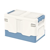 Ящик пластиковый складной белый, дно синее, 370х240х240 мм в Рыбинске