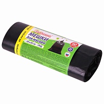 ММешки для мусора 60 л, черные, в рулоне 20 шт., ПНД, 8 мкм, 650х580 мм, Любаша, 608092 в Рыбинске ММешки для мусора 60 л, черные, в рулоне 20 шт., ПНД, 8 мкм, 650х580 мм, Любаша, 608092 в Рыбинске