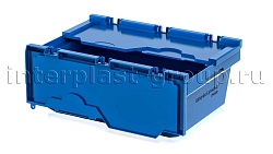 Вкладываемый контейнер KVR 6422 с распашной крышкой голубой