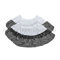 Бахилы бело-черные 1000 шт (500 пар), 48 мкм, двойная подошва, с одной резинкой, Эконом+ в Рыбинске Бахилы бело-черные 1000 шт (500 пар), 48 мкм, двойная подошва, с одной резинкой, Эконом+ в Рыбинске